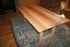 Sycamore Dining Table With Live Edges 2 small