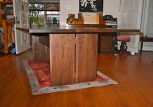 Large Walnut Dining Table 6 small