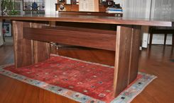 Large Walnut Dining Table 5 small