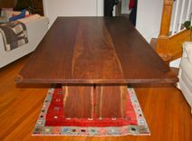 Large Walnut Dining Table 2 small