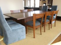 Large Walnut Dining Table 8 small