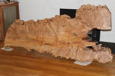 Contemporary Slab Dining Table, Big Leaf Maple, Live Edge 1 small