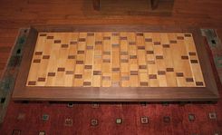 Walnut And Birch Inlaid Coffee Table With Integral Music Stand 2 small