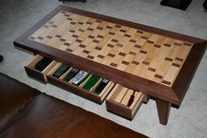 Walnut And Birch Inlaid Coffee Table With Integral Music Stand 9 small