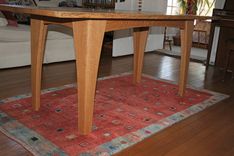 Dining Table Of Distressed White Oak, Live Edge 3 small