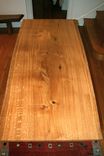Dining Table Of Distressed White Oak, Live Edge 4 small