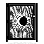 Decorative Steel Gate - Twisted Metal Art -  Sun And Moon - Garden Gate - Handmade 4 small