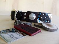 Dog Collar, Southwest Funk, Leather 6 small
