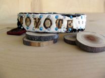 Dog Collar, Southwest Funk, Leather 7 small