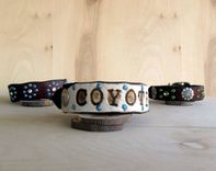 Dog Collar, Southwest Funk, Leather 4 small