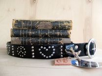 Leather Belt, Peace And Love Sparkliest 1 small