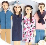 Custom Family Portrait Made From Paper 2 small