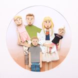 Custom Family Portrait Made From Paper 4 small