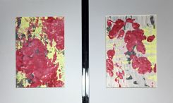 Abstract Blossoms On Panels (3) - Choose Your Colors 4 small