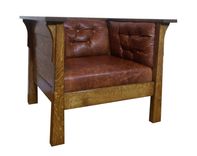 Oak And Leather Club Chair 1 small