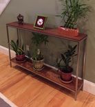 Console Table In Sapele Mahogany And Stainless 1 small