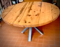 Reclaimed White Oak On Starburst Pedestal 5 small