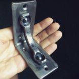 3" X 3" Metal Forged Mini Bracket. Iron Handcrafted Small Shelf Bracket 2 small