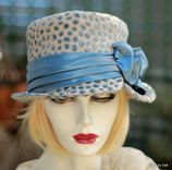 Ridding Bucket Hat In A Textured Designer Fabric In Soft Powder Blue 1 small