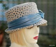 Ridding Bucket Hat In A Textured Designer Fabric In Soft Powder Blue 2 small