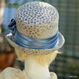 Ridding Bucket Hat In A Textured Designer Fabric In Soft Powder Blue 3 small
