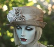 Edwardian Ridding Bucket Hat In Pale Gold And Champagne 2 small