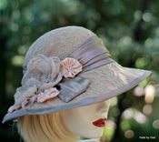Mocha Lace Edwardian Style Hat 2 small