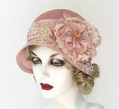 Vintage Style Shabby Chic Cloche Summer Hat 1 small