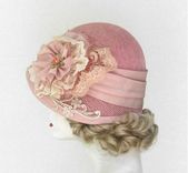 Vintage Style Shabby Chic Cloche Summer Hat 4 small