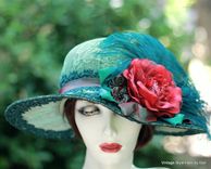Titanic Style Wide Brim  Edwardian Summer Hat 4 small
