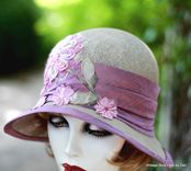 Pretty Pink Roaring Twenties Vintage Style Cloche Summer Hat Hat 3 small
