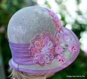 Pretty Pink Roaring Twenties Vintage Style Cloche Summer Hat Hat 5 small