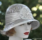 ブライダル帽子 1920'S Vintage Style Cloche Wedding Hat For Mother Of The