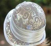 1920'S Vintage Style Cloche Wedding Hat For Mother Of The Bride, Great Gatsby Party In Silver 4 small
