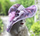 Couture Designer Formal Kentucky Derby Race Hat Wide Brim 2 small