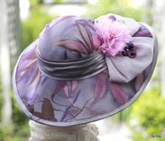 Couture Designer Formal Kentucky Derby Race Hat Wide Brim 4 small