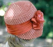 Vintage 1920'S Cloche Hat Vintage Style In Perfectly Peach 4 small