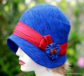 Classic Art Deco 1920'S Hat In Heavy Texture Earth Tones 2 small