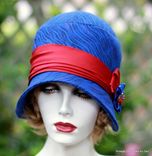 Classic Art Deco 1920'S Hat In Heavy Texture Earth Tones 4 small