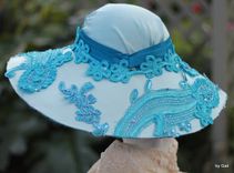 Downton Abbey Style Wide Brim Church, Race, Wedding Hat 3 small