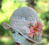 Shabby Chic Vintage Hat 1920'S Wedding Tea Party Summer 1 small