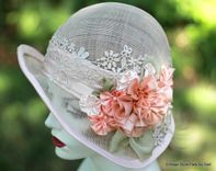 Shabby Chic Vintage Hat 1920'S Wedding Tea Party Summer 2 small