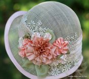 Shabby Chic Vintage Hat 1920'S Wedding Tea Party Summer 3 small