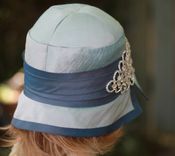 Silk Cloche 1920s Hat With Rhinestone Enrichement 3 small