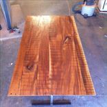 Reclaimed Dining Table On Steel Base 3 small