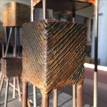 Steel W/ Patina Pots 4 small