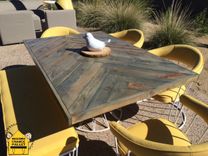 Reclaimed Dining Table-Handcrafted Herringbone Dining Table 2 small