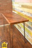 Handcrafted Pallet Herringbone Console Table With Midcentury Hairpin Legs 3 small