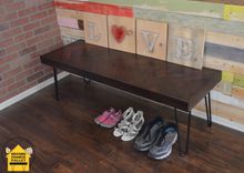 Reclaimed Bench, Reclaimed Wood Bench- Rustic Bench, Herringbone Bench 3 small