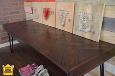 Reclaimed Bench, Reclaimed Wood Bench- Rustic Bench, Herringbone Bench 6 small